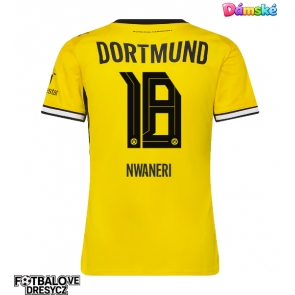 Borussia Dortmund Ethan Nwaneri #18 Dámské Domácí Dres 2026-27 Krátký Rukáv Borussia Dortmund Ethan Nwaneri #18 Dámské Domácí Dres 2026-27 Krátký Rukáv